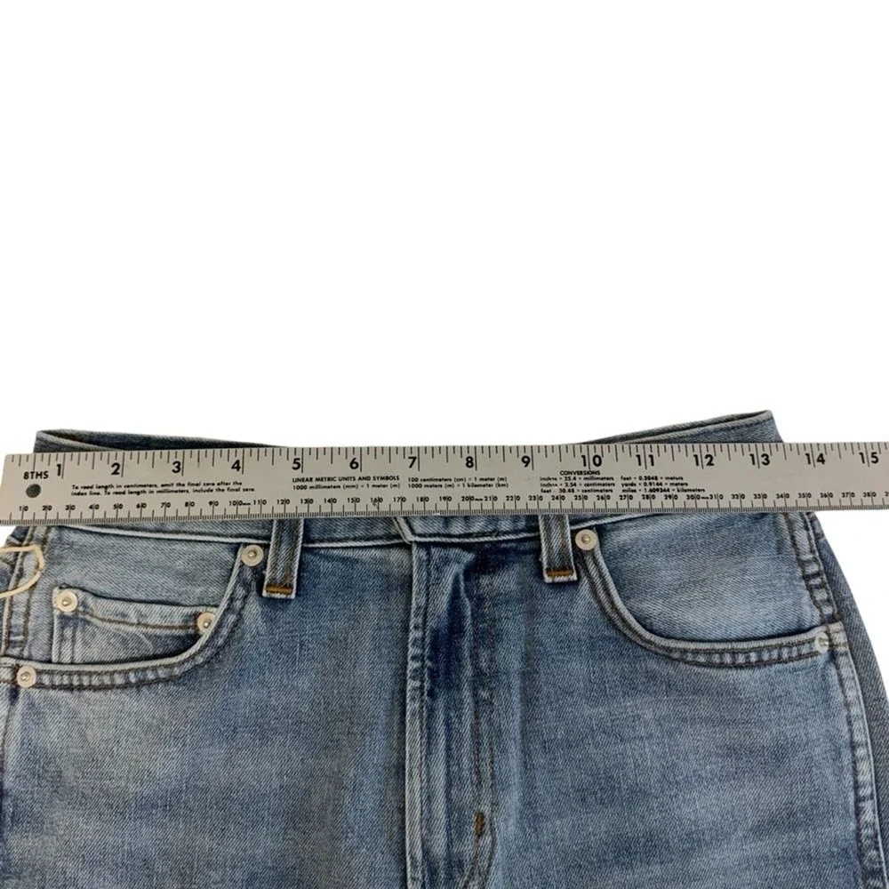 NWT Daily Blue Burn‎ in Typhoon High Rise Straight Leg Jeans Size 27 Made in USA